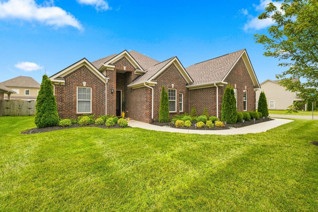 Front exterior, of one of my listings featuring, a brick home on Kingdom Drive in Murfreesboro, Tennessee.